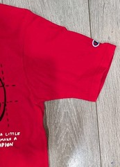 Vintage Champion Logo T-shirt Men’s Size Small Tee Red T-shirt 100% Cotton
