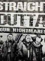 Straight Outta Your Nightmares Horror Movie Graphic Tee Black Large Halloween