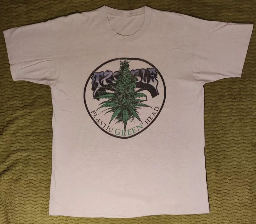 VTG Trouble Plastic Green Head Unisex T-Shirt Cotton Full Size BT1184
