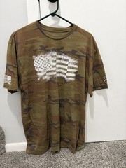 LOT Of 12 Grunt Style T Shirts Size 2XL XXL American Flag Military
