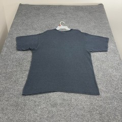 Vintage Starter T Shirt Mens XL Blue Textured Knit Embroidered Logo Sportswear