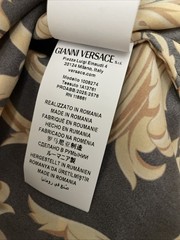 Versace Informal Shirt Twill Poly Baroque Black And Gold 50IT(US L)$1750 Retail