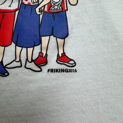 Friking 301A Athletic Madric Where Is Waldo Style T-Shirt Medium White Crew Tee