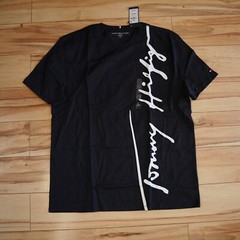 Tommy Hilfiger Men’s Short Sleeve Crew-Neck Stripe Tee T-Shirt