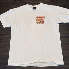 Vintage Big Johnson Shirt Mens L White 90s Funny Parody Pizza Delivery NSFW