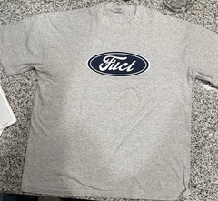 Fuct Ford Oval Logo Parody Tee Shirt Heather Grey Men’s XL