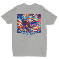 Custom T-Shirt,Fly Free,eagle Dtf Print On Next Level T-Shirt unisex Soft Cotton