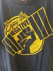 Mutant Muscle Wear Shirt Men 3X Black & Yellow Graphic Print Enjoy The Negative