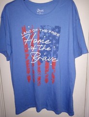 New – LAND OF THE FREE Home of the Brave Tee Shirt – LARGE (L) – New