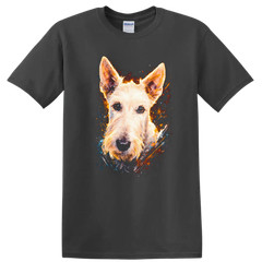 Dog Lover T Shirt Artistic Dog Portrait Colorful Fur Design Cute Tee