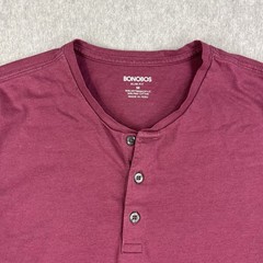 Lot of 2 Bonobos Henley Shirts Mens Medium Slim Fit Drytex Pima Cotton