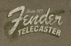 Fender Since 1951 Telecaster T-Shirt, Military Heather Green, L, Large