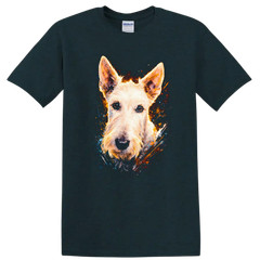 Dog Lover T Shirt Artistic Dog Portrait Colorful Fur Design Cute Tee