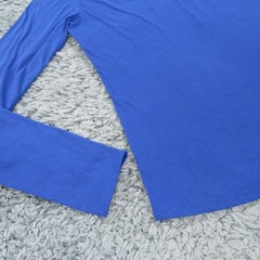 Under Armour Shirt Mens Large Blue Striped Lightweight Stretch Knit Run Running
