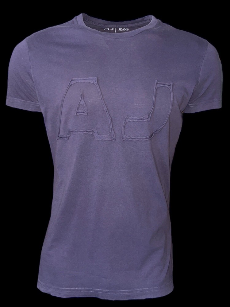 Armani Jeans mens designer t shirt purple excellent condition slim size M
