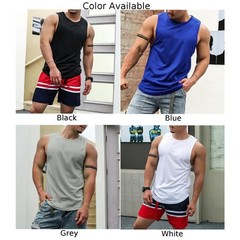 1 PCS Men Tank Top Casual Sleeveless Tops Dry Tank T Shirt Vest Top For Gym