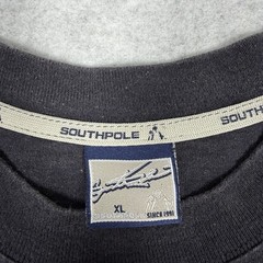 Vintage Y2K Southpole Hip Hop T-Shirt Black 1990s Size XL Streetwear Skater USA