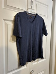 Left Coast Tee Crew Neck Peruvian 100% Pins Cotton T Shirt Blue Short Sleeve