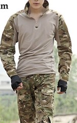 MAGCOMSEN Men’s Tactical Military 1/4 Zip Camo Long Sleeve Shirt Men’s XL Green