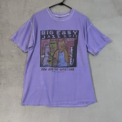 Jazz Cats Shirt Adult Lg Light Purple New Orleans Jazz Festival 2013