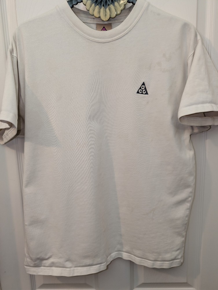 Nike ACG Shirt Mens Med White Outdoor All Conditions Gear Tee T Shirt See Photo