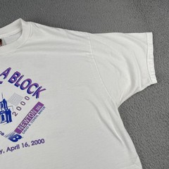 Vtg FOTL XL Shirt Walk A Block New Balance Newton Massachusetts April 16 2000