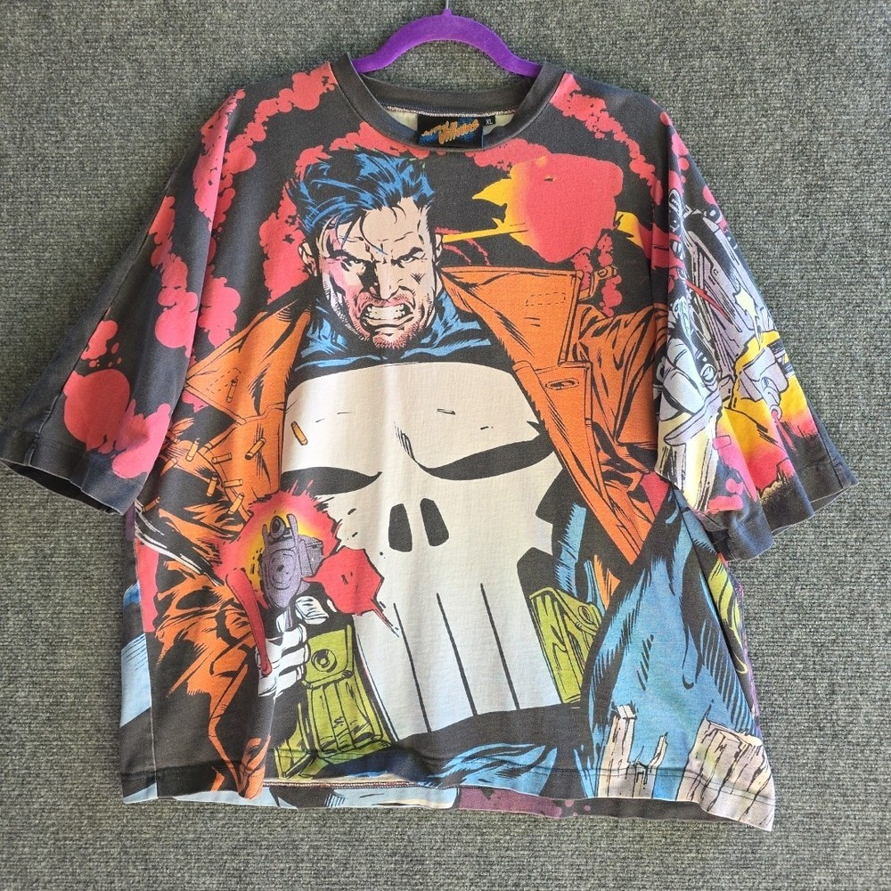 Art For Villains The Punisher All Over Print T-shirt AOP Marvel Size XL