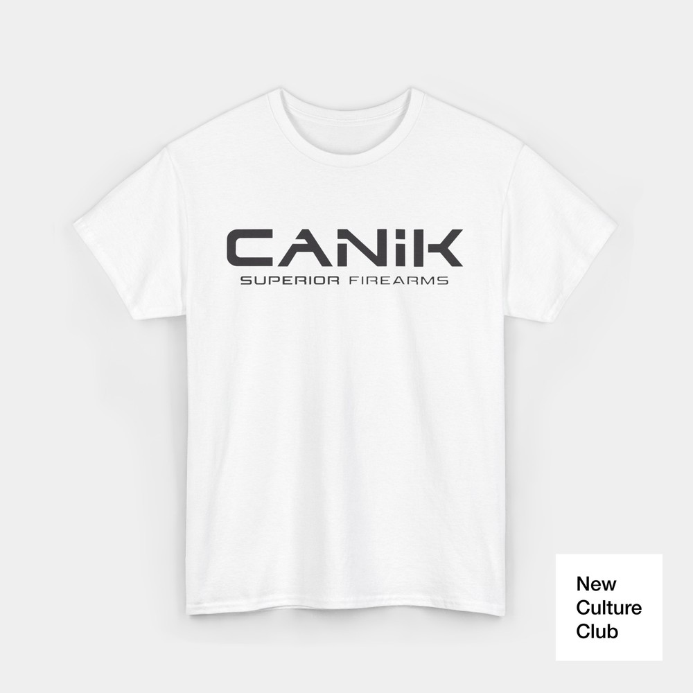 T Shirt CANIK Superior Firearms USA Classic Black White Navy Cotton Tee