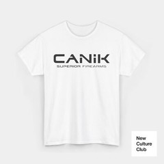 T Shirt CANIK Superior Firearms USA Classic Black White Navy Cotton Tee