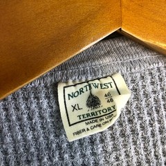 Vintage 90s Thermal Waffle Knit Shirt Mens Extra Large Long Sleeve Crewneck USA