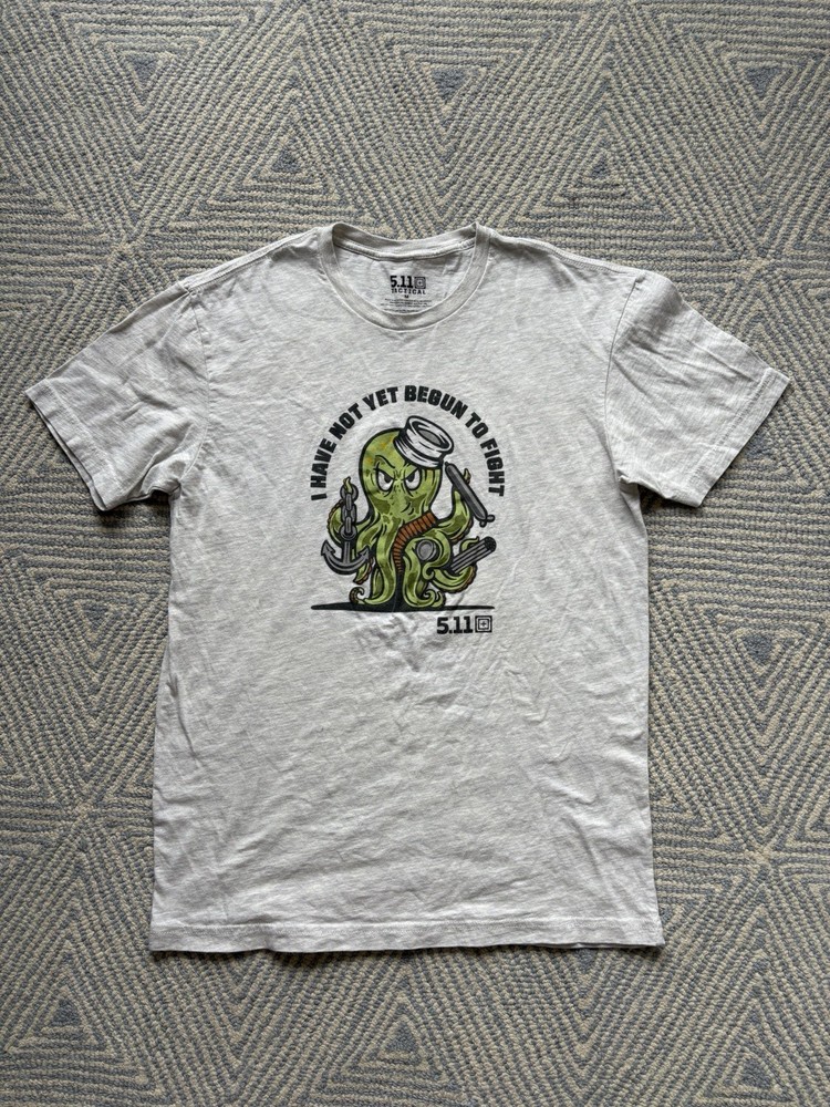 5.11 Tactical Octopus Not Yet Begun to Fight T-Shirt – Gray – Medium