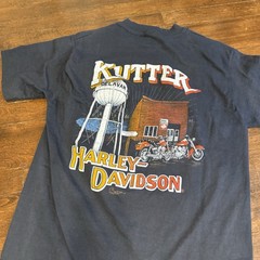 Vtg 80s Bikers Only Harley Davidson T-Shirt Free Spirit Size Medium Kutter Wi