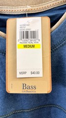 G.H. Bass & Co. Men’s Piece Heathered T Shirt Indian Teal Heather Size Medium 👍