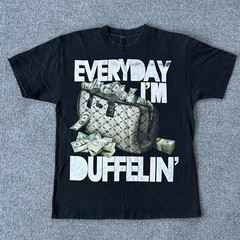 Mafioso Shirt Mens Large Black Everyday I’m Duffelin’ Money Bag Graphic Tee