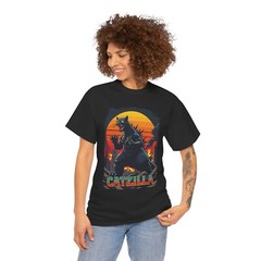 Catzilla Cat Japanese Art Funny Cat Gifts For Men Women Kid T-Shirt
