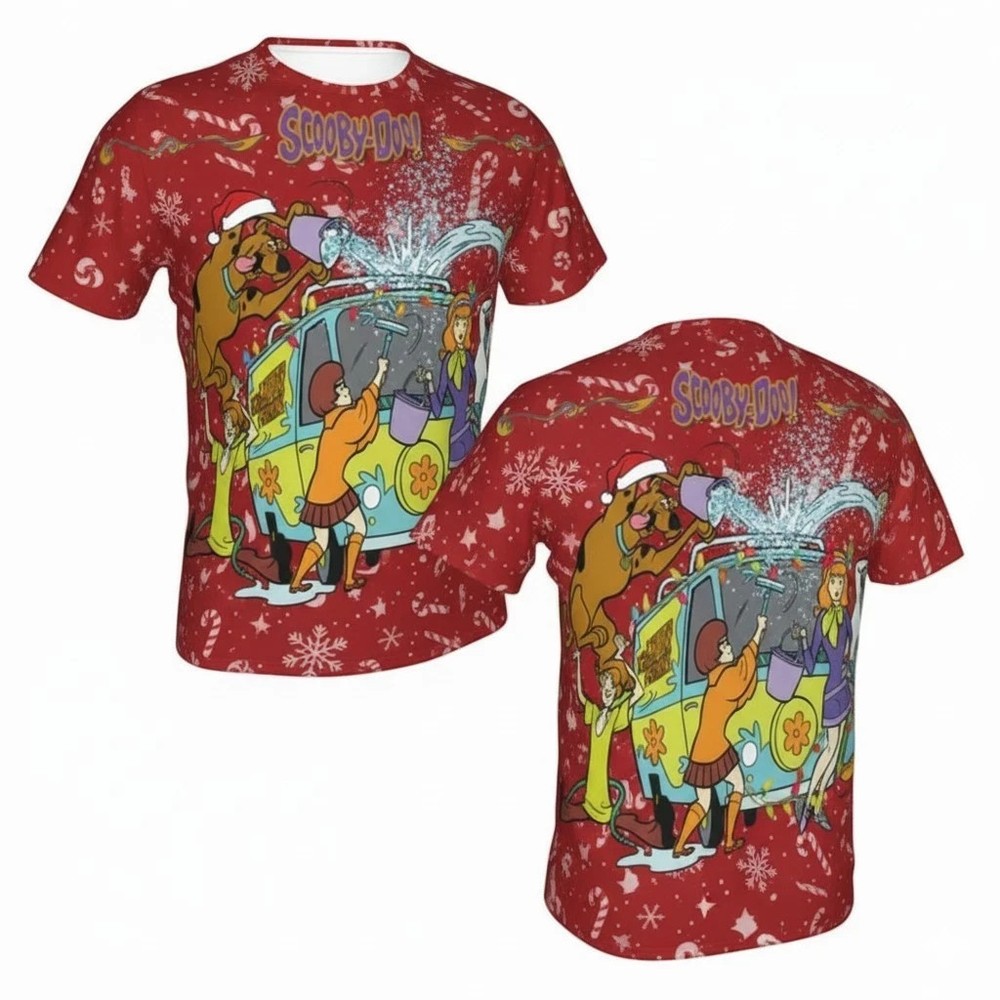 Rare New Christmas Holiday Scooby Doo 3D T-Shirt Gift Xmas S-6XL BB554