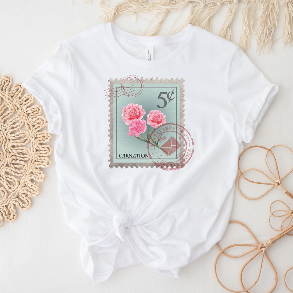 January Birth Month Flower Shirt, Carnation