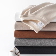 Men’s Textured Feel Long Sleeve Half Turtleneck Pullover Top Solid Color Design