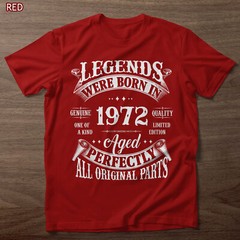51st Birthday Tee Vintage Legends Born In 1972 51 Years Old Gift T-Shirt
