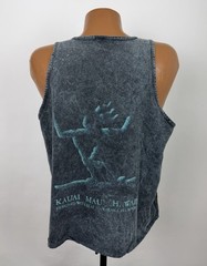 Hawaiian Lava Dyed Tank Top Mens Large Acid Wash Faded Black Surfer Maui Hawaii