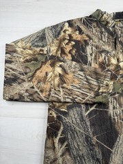 Vtg Sasquatch Mossy Oak Camo Henley Sweatshirt Long Sleeve Faded USA Made Men XL