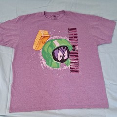Looney Tunes Marvin the Martian XL Purple Graphic Print Short Sleeve Tee