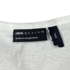 ASOS Design White Mens Sleeveless Gym Casual Beach Tank Top Shirt Size 2XL