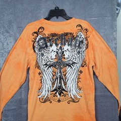 Mens Archaic Long Sleeve Cotton Shirt Death and Glory Size Medium