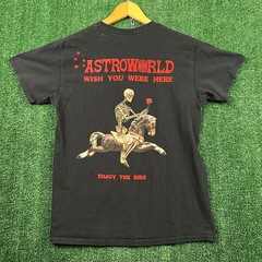 Astroworld T-Shirt Mens M Black Wish You Were Here Skeleton Horse Travis Scott