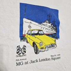 Vtg 90’s MG Car Company T Shirt Mens L USS Potomac Jack London Square USCG