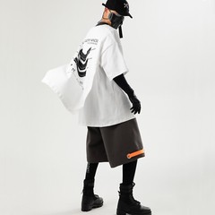 MFCT Cyberpunk Printed Streetwear Elbow Sleeve Techwear Graphic Tees Men
