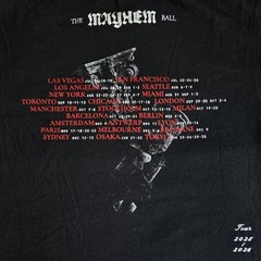 Lady Gaga The Mayhem Ball Tour 2025-2026 Dance Or Die Official Merch Med T-Shirt