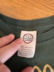 McDonald’s McGold Card Receipt Thank You Employee T-Shirt Green – Size Mens XL