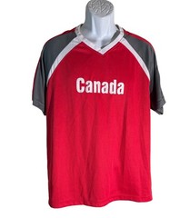 CANADA USA Sevens Rugby Short Sleeve Pullover Shirt Red Medium